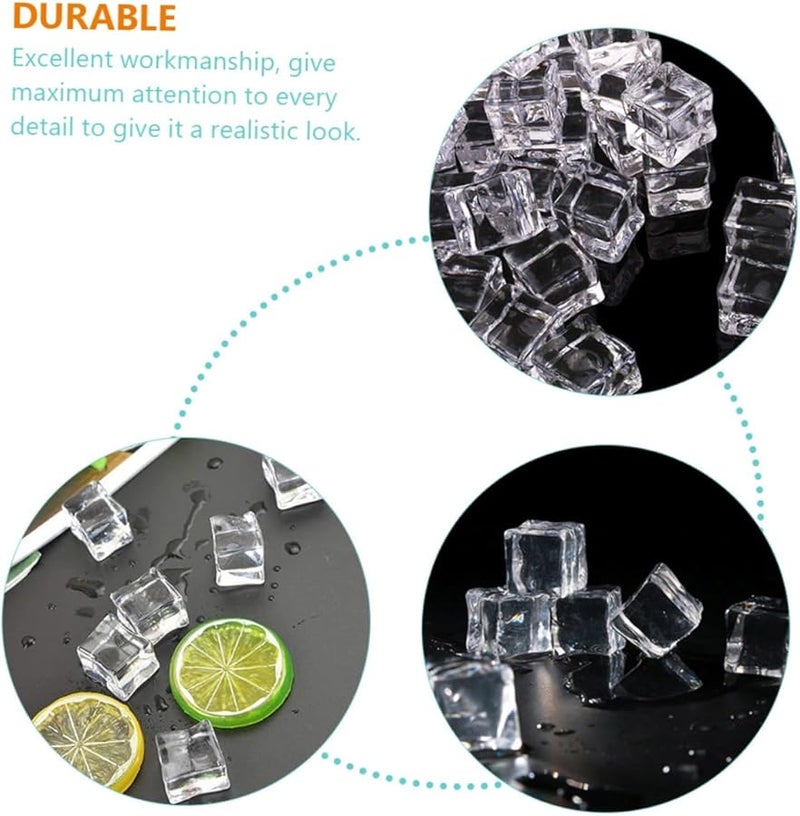 GLEAVI 50 Pcs Reusable Acrylic Ice Ball Cubes for Drinks Decorative Chilling Molds - Image 2